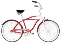 HUSKY SANTA MONICA 26" MEN'S COMFORT CRUISER Burgundy/Pearl White