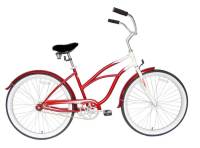 HUSKY SANTA MONICA 26" LADIES' COMFORT CRUISER BURGUNDY/PEARL WHITE