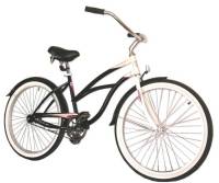 HUSKY SANTA MONICA 26" LADIES' COMFORT CRUISER BLACK/PEARL WHITE