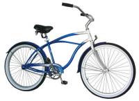 HUSKY SANTA MONICA  26" MEN'S COMFORT CRUISER BLUE/PEARL WHITE