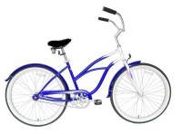 HUSKY SANTA MONICA 26" LADIES' COMFORT CRUISER BLUE/PEARL WHITE