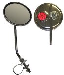 Bicycle Mirror, 3" Round Steel Chrome