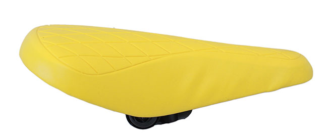 Bicycle Saddle BMX Quilted Vinyl Yellow