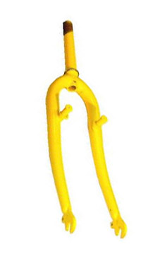 Bicycle Fork 24" Cruiser 1" x 7" Threaded w/Braze-on Yellow