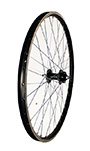 BICYCLE WHEEL 26 x 1.50 FRONT ALLOY BLACK with DISC MOUNT