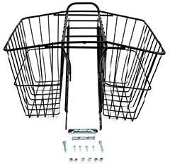 Bicycle Basket #535 twin rear carrier - Black