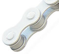 Bicycle Chain Single Speed 1/2 x 1/8" White