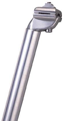 Bicycle Seat Post 25.8x350mm Micro Adjust Alloy Silver