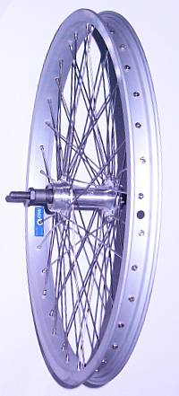 BICYCLE WHEEL 20 X 1.75 REAR MULTI-SP FWL ALLOY SILVER