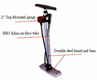 GIYO BicycleFloor Pump Aluminum