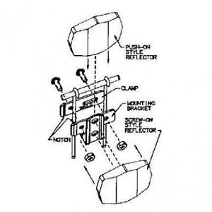 Bicycle Wire Basket Reflector Bracket