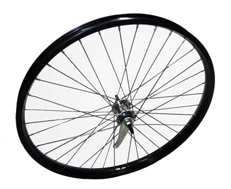 BICYCLE WHEEL 26X2.125 ALLOY DOUBLE WALL BLACK COASTER BRAKE 12G