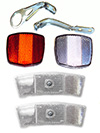 BICYCLE REFLECTOR SET WITH BRACKETS
