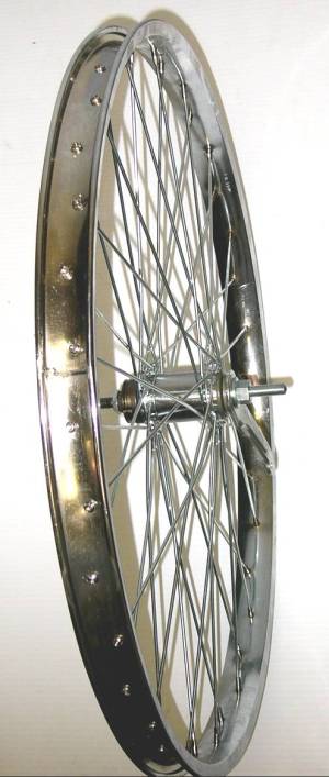 BICYCLE WHEEL 26 X 2.125 WITH COASTER BRAKE 12G SPOKES