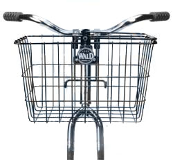 Bicycle Basket #3133 with Holder White