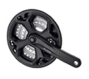 Bicycle Crank Set 28/38/48-170 Chain Gaurd Black