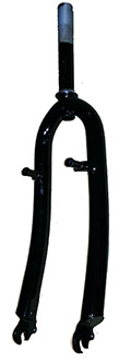 Bicycle Fork 24" Cruiser 1" x 7" Threaded w/Braze-on Black