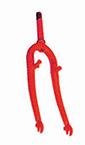 Bicycle Fork 24" Cruiser 1" x 7" Threaded w/Braze-on Red