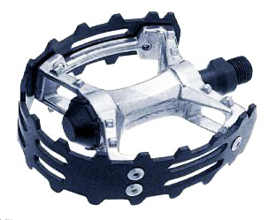 Bicycle Pedal BMX Bearclaw Alloy 1/2" Black Cage