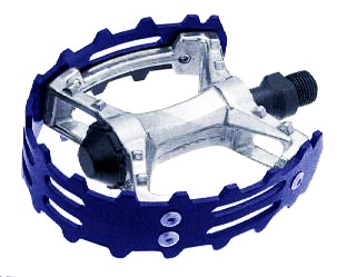 Bicycle Pedal BMX Bearclaw Alloy 1/2" Blue Cage