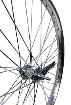 WORKSMAN, 26 x 2-1/8 in, 11 Gauge Spokes, Bicycle Wheel Front -  2KGG4