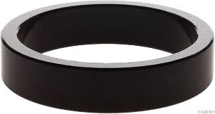 Threadless Headset Spacer 1-1/8" x 5mm Alloy Black (Pack of 5)
