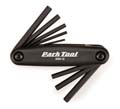 PARK Fold-up Hex Wrench Set Metric/Fractional AWS-12