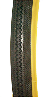 BICYCLE TIRE 26 X 1-1/4 STREET C83 BLACK GUM WALL