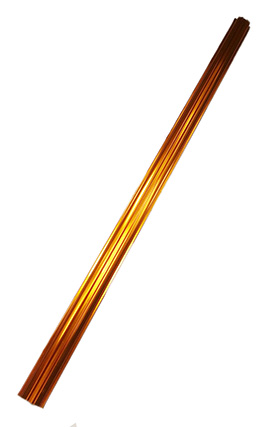 Bicycle Seat Post Fluted Alloy Anodized Gold 22.2x450mm