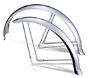 26" Stainless Steel Balloon Fender Set w/Braces