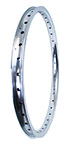 Bicycle Rim Alloy 20x1.75-1.95 Double Wall Polished Silver