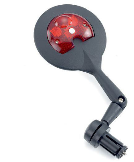 Bicycle Side Mirror with Flashing LED Light