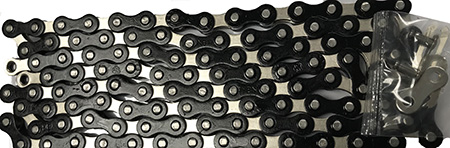 BICYCLE CHAIN 1/2 x 1/8 BMX BLACK/NP