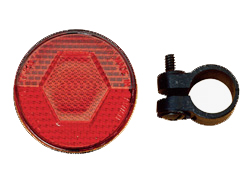 Bicycle Reflector for Rear Red - Round