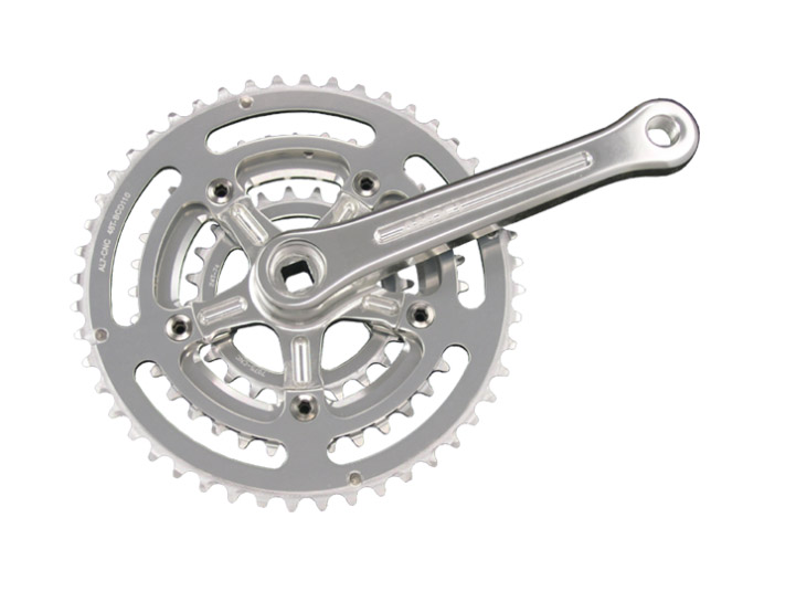 Road & Touring Bicycle Crankset 30/42/53T Alloy Silver