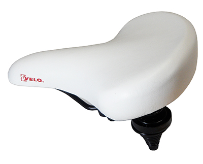 HUSKY Bicycle Saddle 10"x10-1/2" Double Springs White