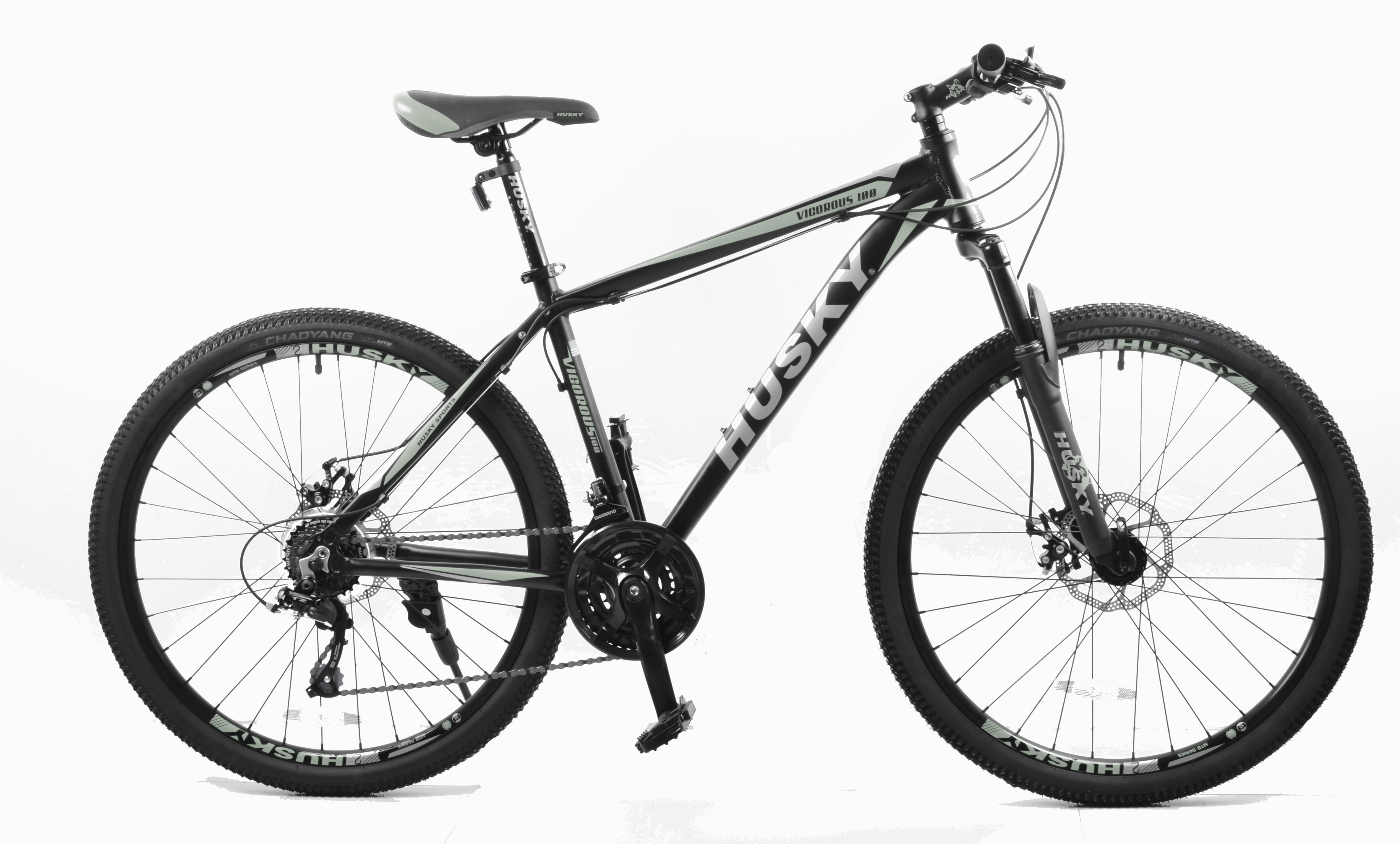 HUSKY 26" MTB 21-SPD BLACK/GREY - FREE SHIPPING