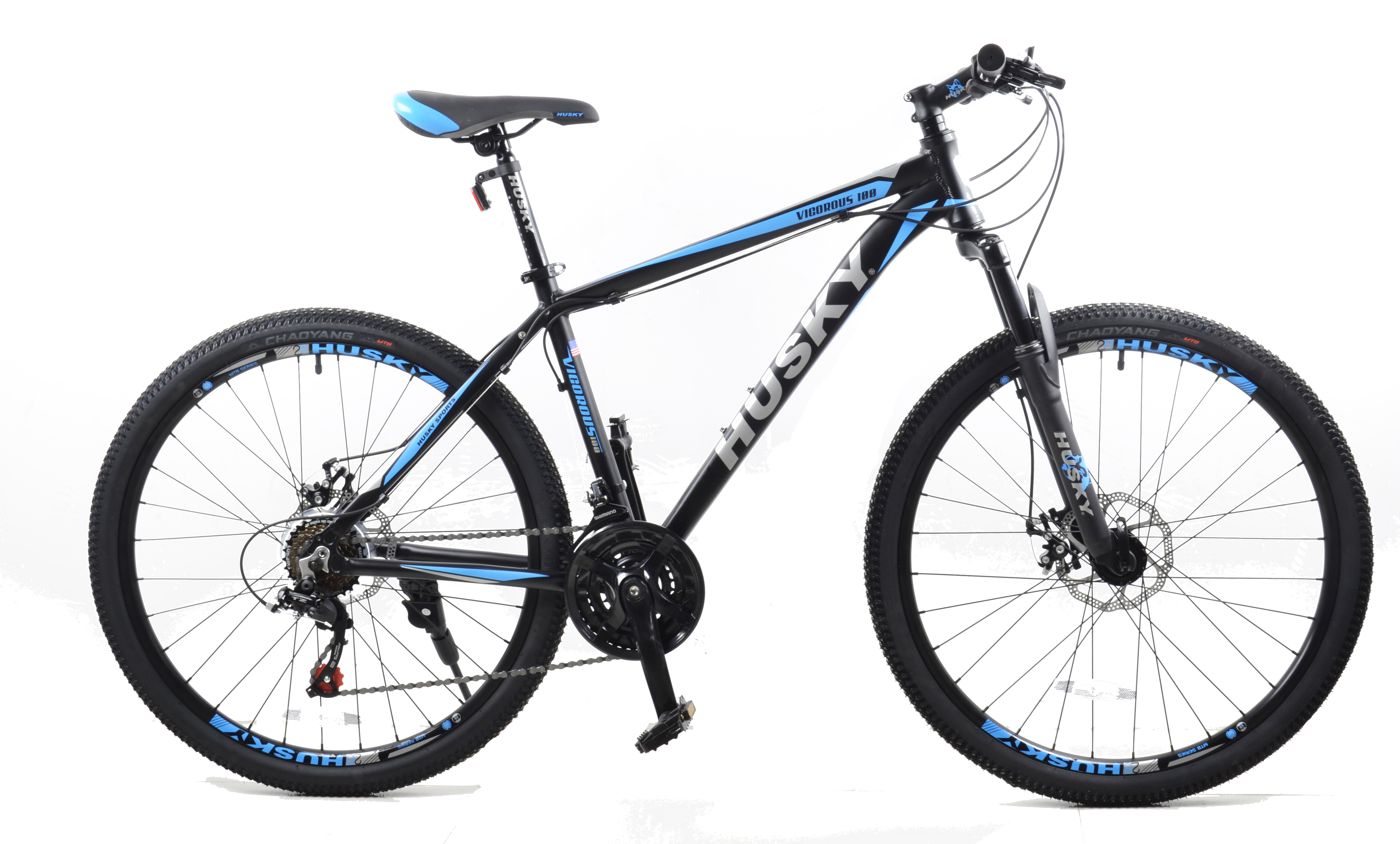 HUSKY 26" MTB 21-SPD BLACK/BLUE - FREE SHIPPING