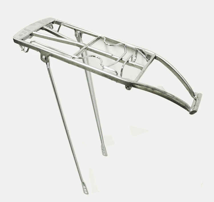 Bicycle Rear Carrier Rack W/ Dbl Spring SILVER