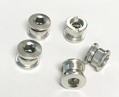 BMX Chain Ring Bolt Set Alloy Silver