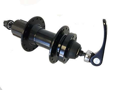 MIRODO Mountain Bike Front Rear Hubs 36 Holes Aluminum Alloy Disc Brake Hubs Quick Release 100/135mm Thru Axle 100/142mm 6-Pawls 120-Clicks 2/4 Bearings For HG 7-12 Speed Cassettes(Black,QR/Front