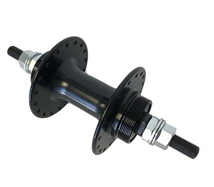 Rear Freewheel Hub for Single-Speed BMX, 36H, 3/8" Axle Alloy Black