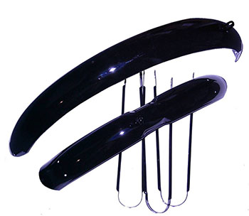 Bicycle Fender for 26" Balloon Wheel - Black