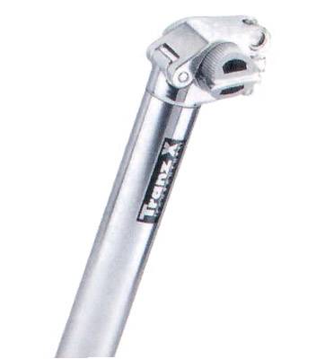 Bicycle Seat Post TranzX 26.8x350mm Micro Adjust Alloy Silver