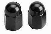 Schrader (American) Valve Cap Anodized Alloy Black