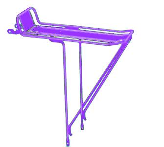 BICYCLE REAR CARRIER RACK - FRAME MOUNT PURPLE