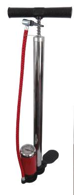 Bicycle Foot Pump 20" Steel with 140PSI Gauge