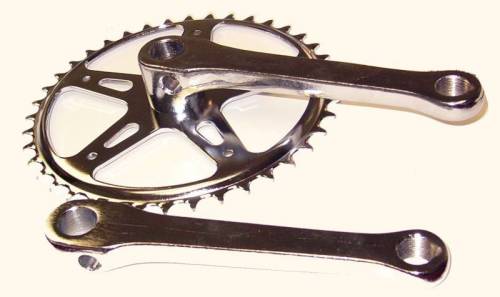 Bicycle Crank Set Cottered with 6.5" Arms 48-T Chain Ring