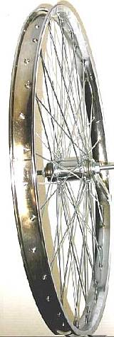 BICYCLE WHEEL 24 X 1.75 REAR W/ COASTER BRK STEEL CP