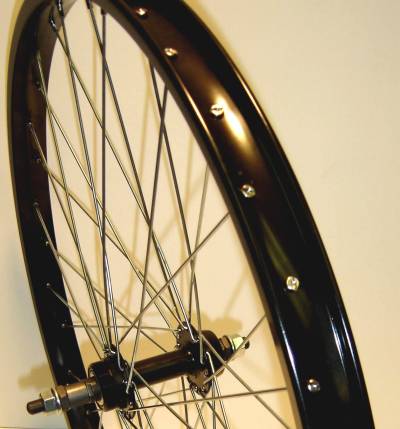 BICYCLE WHEEL 24 X 1.75 REAR FWL STEEL BLACK